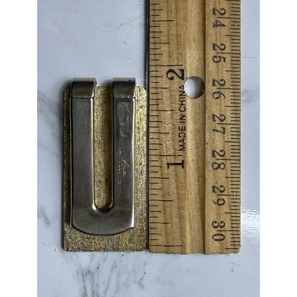 Vintage 1980's Anson Gold Tone Money Clip, Decorative Mini US Loose Change